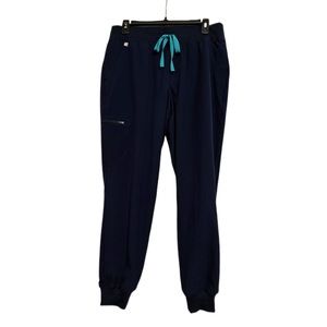 Figs Navy Blue FREEx Lined Zamora Jogger Scrub Pants Size Medium